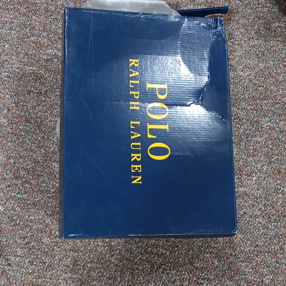 Polo Ralph lauren sneaker size 12,black/safe suede/air mesh Nwt/Nwb - Picture 3 of 5